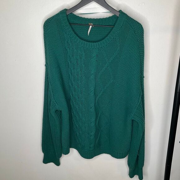 Free People Dream Cable Crewneck Sweater - Picture 2 of 7